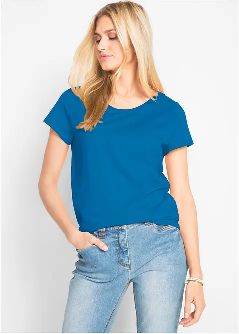 Tričko s kulatým výstřihem (5 ks v balení), bonprix