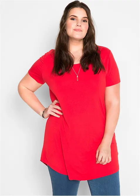 Dlouh&eacute; tričko z měkk&eacute; visk&oacute;zy, bonprix