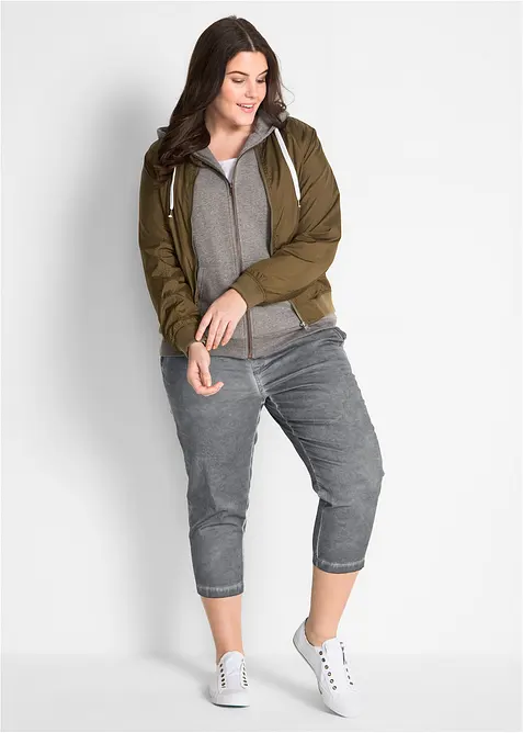 3/4 kalhoty s kontrastn&iacute; pasovkou, bonprix