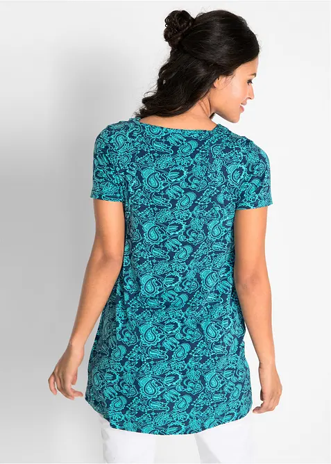 Úpletová tunika s krátkým rukávem, bonprix