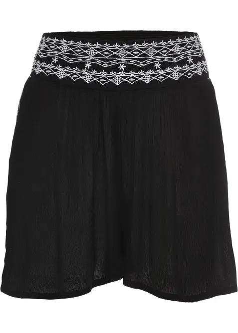 Šortky se zmačkaným vzhledem, ze splývavé viskózy, bonprix