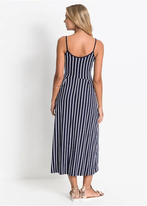 Letn&iacute; žerzejov&eacute; &scaron;aty s knofl&iacute;kovou li&scaron;tou a proužky, bonprix