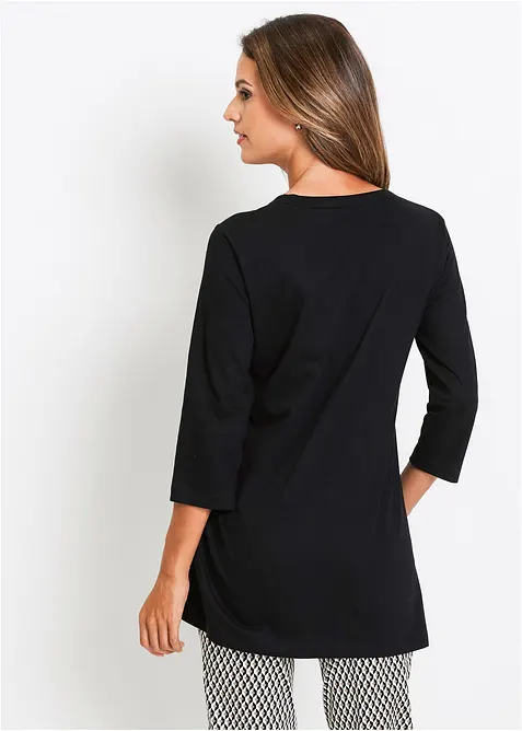 Dlouh&eacute; tričko z čist&eacute; bavlny, bonprix