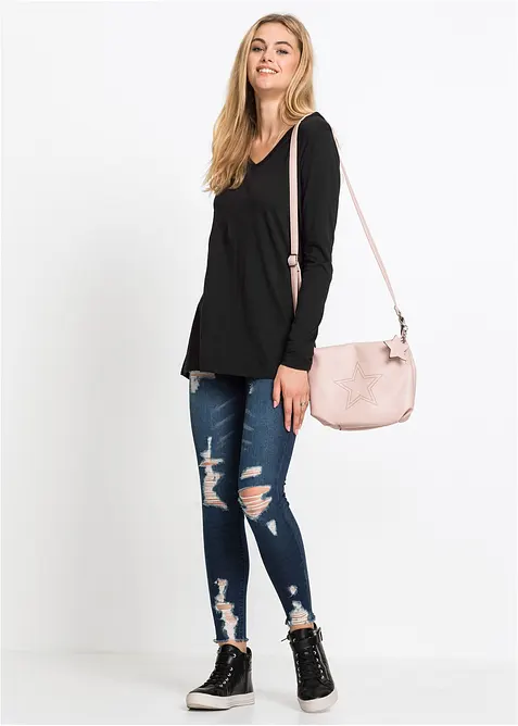 Dlouh&eacute; triko s kapuc&iacute;, bonprix