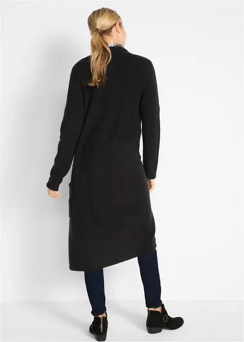 Pletený kabát s nakládanými kapsami, bonprix