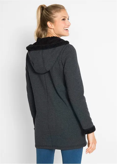 Prop&iacute;nac&iacute; mikina s kapuc&iacute;, s medv&iacute;dkovou kože&scaron;inou, bonprix