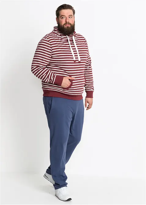 Joggingov&eacute; kalhoty se sportovn&iacute;mi detaily, z čist&eacute; bavlny, bonprix