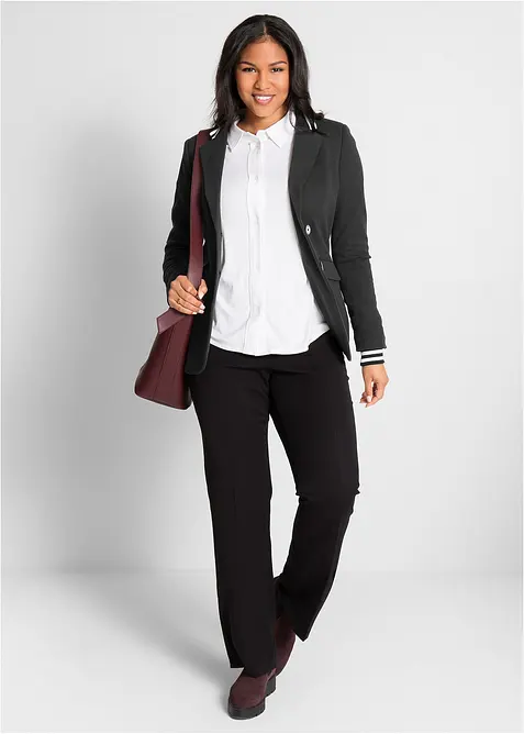 Bavlněný blejzr s proužkovanými prvky, bonprix