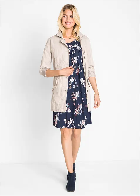 Krátké žerzejové šaty z měkké viskózové směsi, bonprix