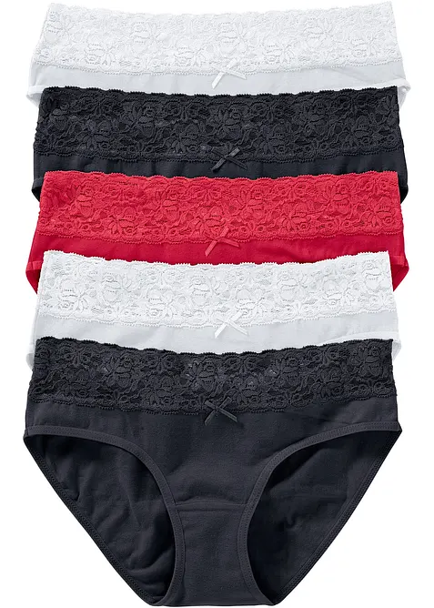 Kalhotky s krajkou (5 ks v balen&iacute;), bonprix