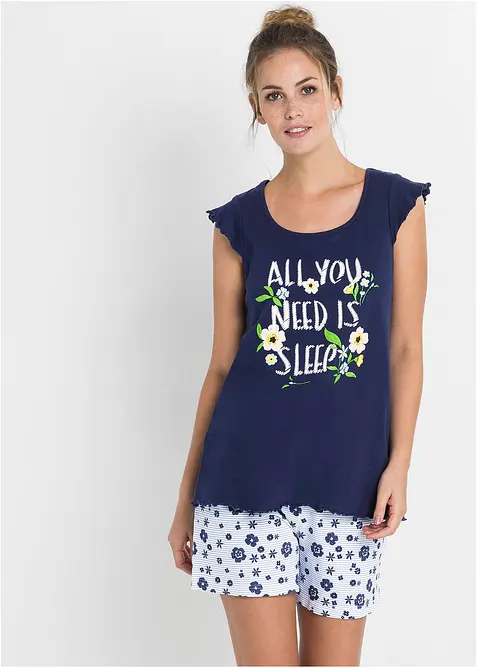 Krátké pyžamo z čisté bavlny, bonprix
