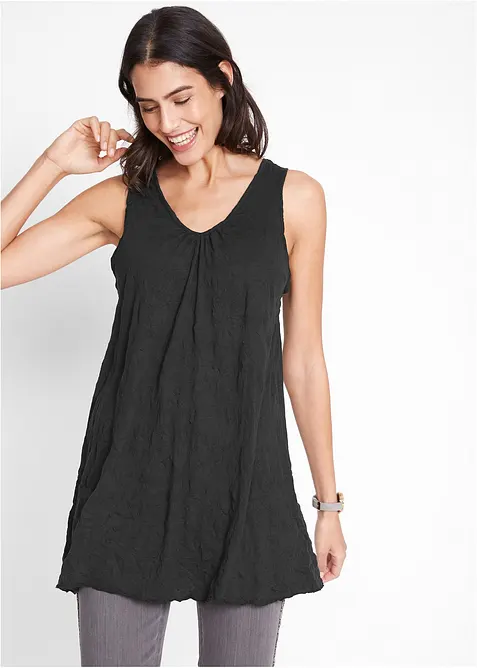 Dlouhý top s pomačkaným efektem, bonprix