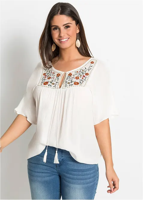 Tunika se zmačkaným vzhledem, z měkké viskózy, bonprix