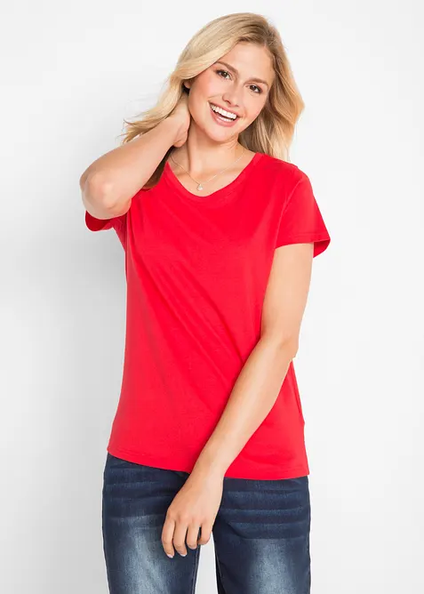 Tričko s kulat&yacute;m v&yacute;střihem (5 ks v balen&iacute;), bonprix