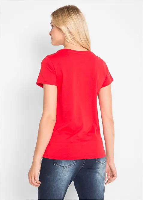 Tričko s kulat&yacute;m v&yacute;střihem (5 ks v balen&iacute;), bonprix