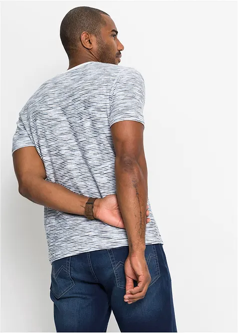 Tričko Henley, krátký rukáv, z čisté bavlny, bonprix