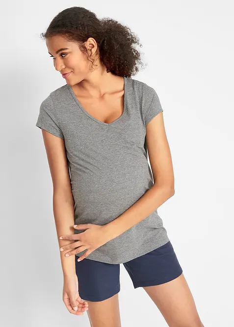 Základní těhotenské tričko z organické bavlny (2 ks v balení), bonprix