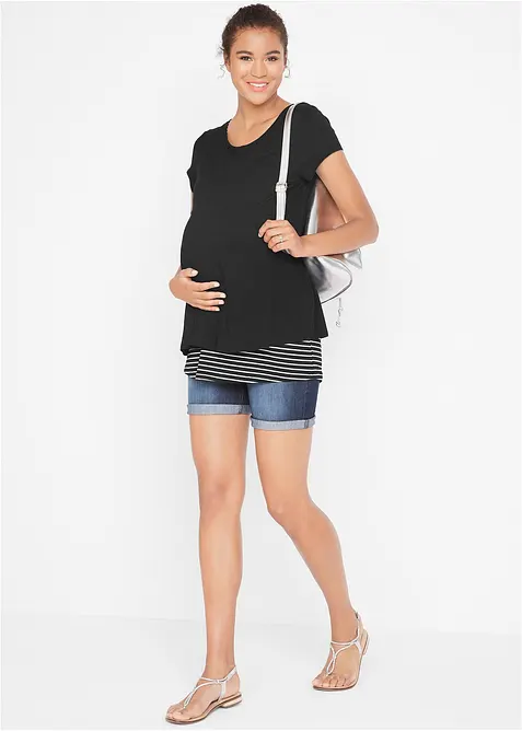 Těhotenské/kojicí tričko z viskózy 2v1, bonprix