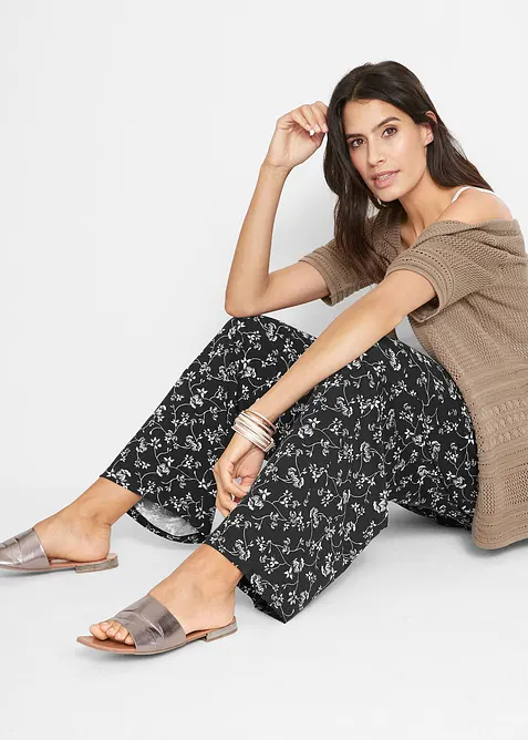 Kalhoty Palazzo z viskózové směsi, bonprix