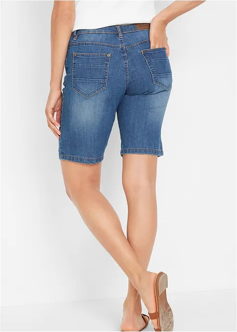 Strečové džínové bermudy, Mid Waist, bonprix
