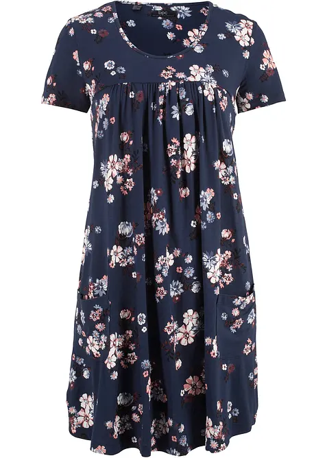 Krátké žerzejové šaty z měkké viskózové směsi, bonprix