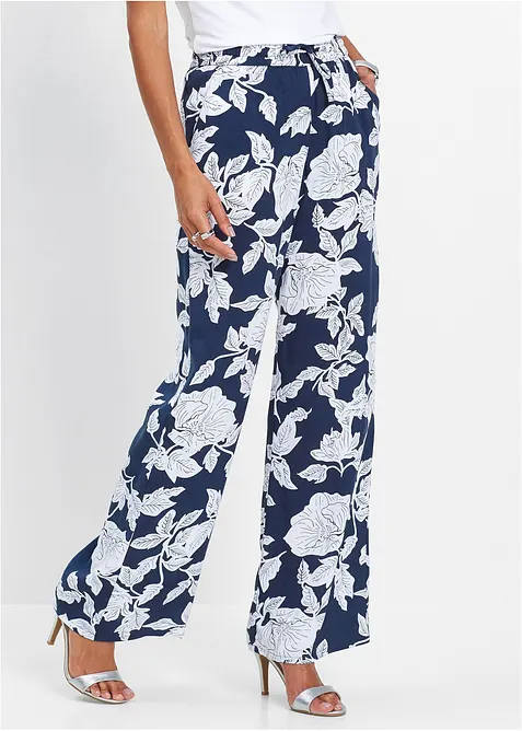 Kalhoty Palazzo ze splývavé viskózy, bonprix