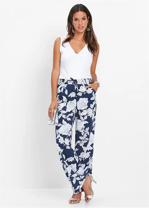 Kalhoty Palazzo ze splývavé viskózy, bonprix