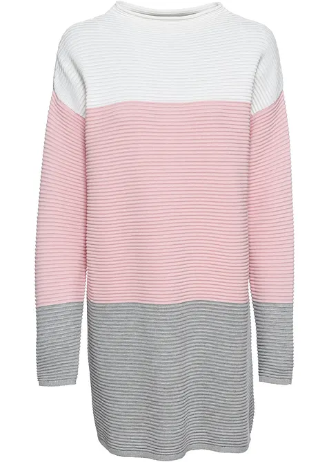 Pruhovaný dlouhý pulovr, bonprix