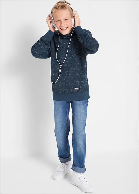 Mikina s kapucí, z měkké bavlněné směsi, bonprix