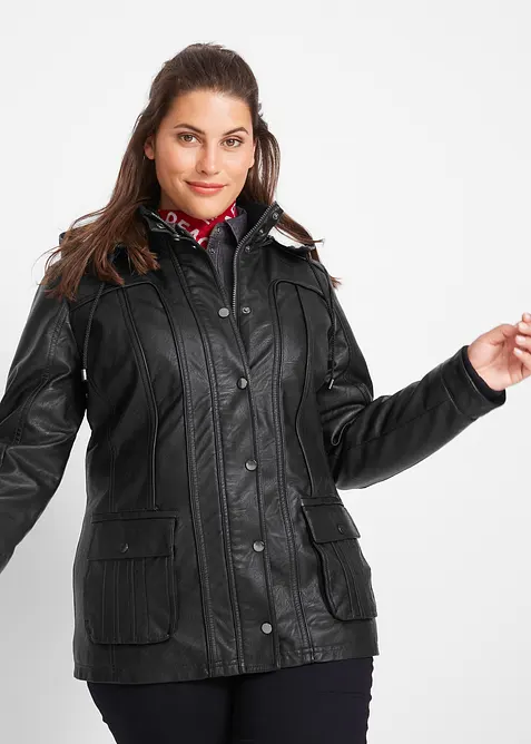 Bunda z uměl&eacute; kůže, bonprix