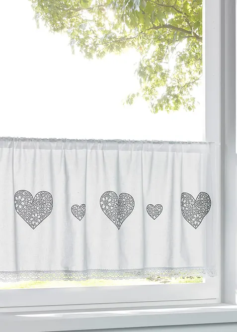 Kr&aacute;tk&aacute; z&aacute;clona s potiskem srd&iacute;ček, organick&aacute; bavlna, bonprix