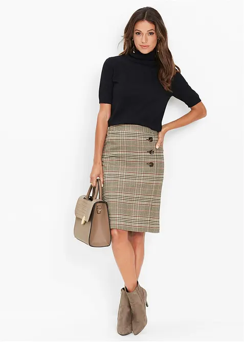 Pouzdrov&aacute; sukně s knofl&iacute;ky, bonprix