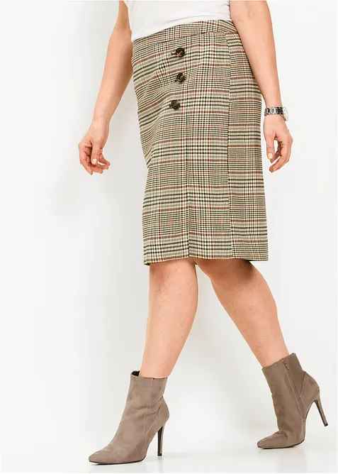 Pouzdrová sukně s knoflíky, bonprix