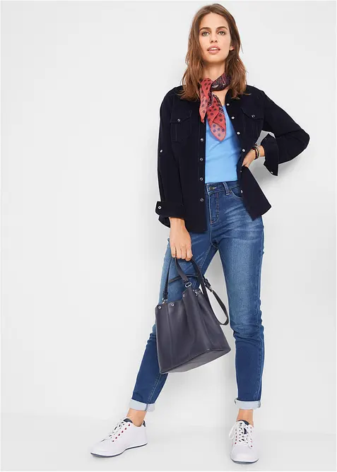 Termo džíny s hebkou vnitřní stranou, střih Boyfriend, bonprix