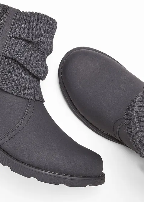 Kotníková obuv s pletenou vsadkou, bonprix