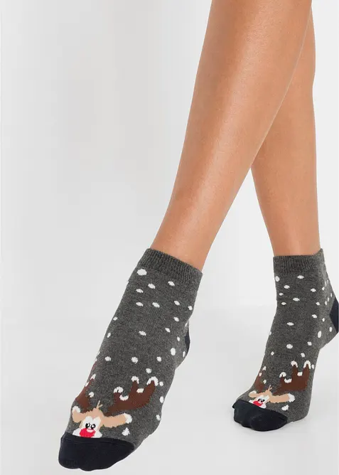 N&iacute;zk&eacute; ponožky V&aacute;noce (6 p&aacute;rů), organick&aacute; bavlna, bonprix