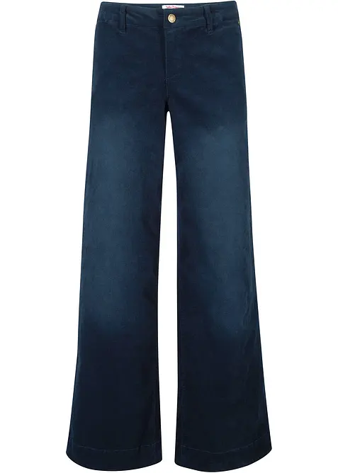 Strečové manšestrové kalhoty, široké, bonprix