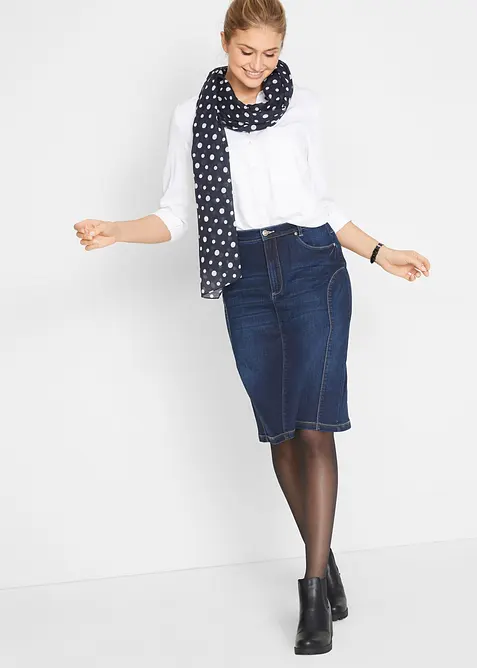 Strečová sukně s pohodlnou pasovkou, bonprix