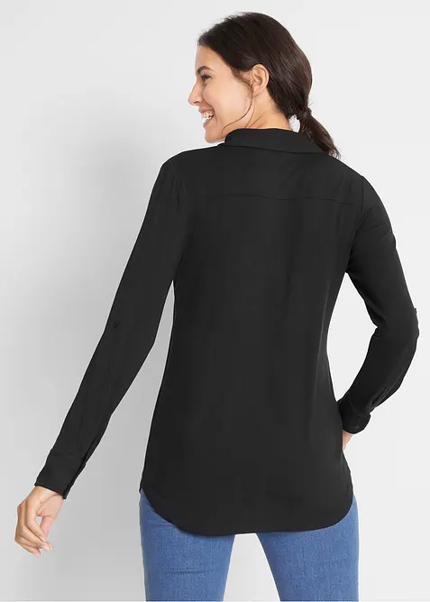 Žerzejová tričková halenka, dlouhá, bonprix