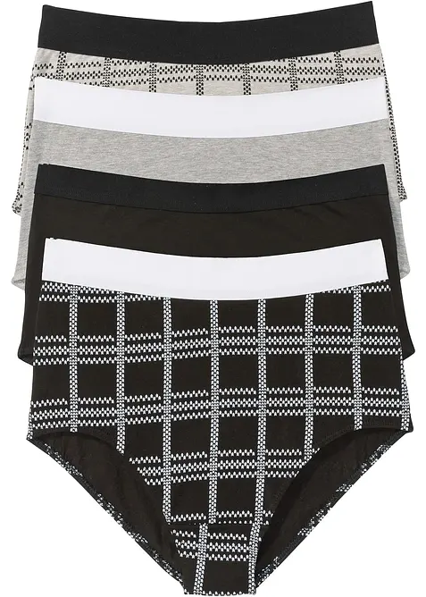 Vysoké kalhotky s organickou bavlnou (4 ks v balení), bonprix