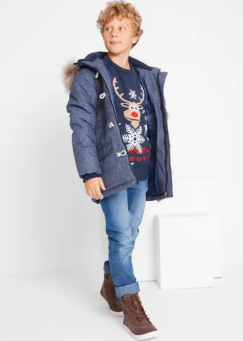 Vánoční svetr z jemné pleteniny, bonprix