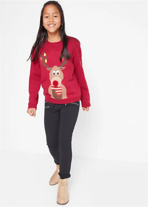 Dětsk&yacute; svetr s v&aacute;nočn&iacute;m motivem, bonprix