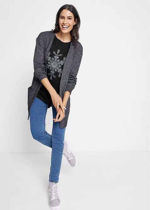 Triko s dlouh&yacute;m ruk&aacute;vem, z čist&eacute; bavlny, bonprix