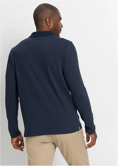 Polo triko s dlouh&yacute;m ruk&aacute;vem, bonprix