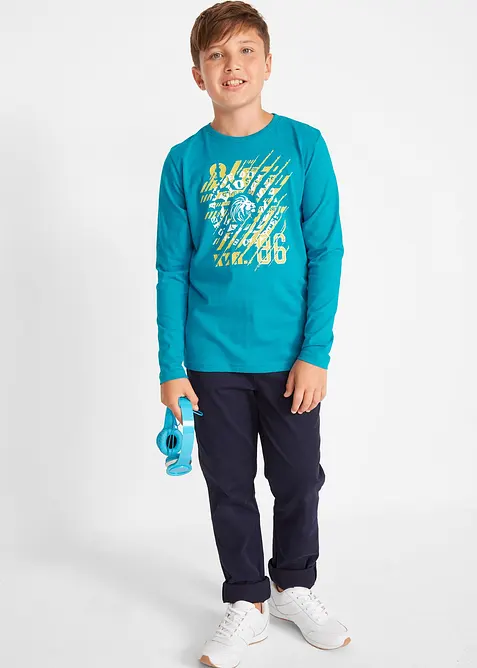 Triko s dlouhým rukávem, z čisté organické bavlny (2 ks v balení), bonprix