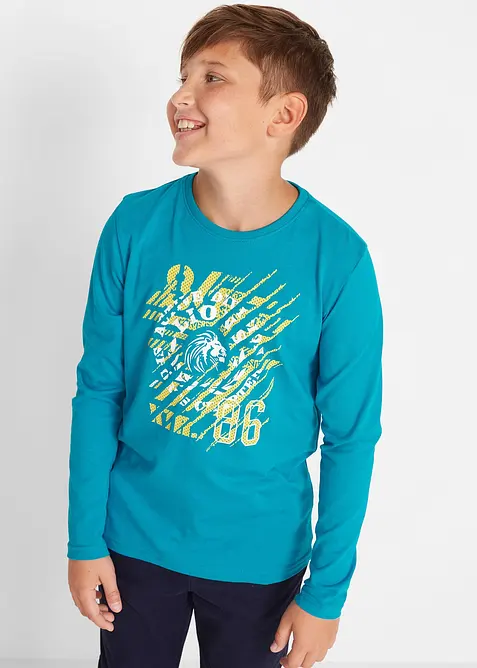 Triko s dlouhým rukávem, z čisté organické bavlny (2 ks v balení), bonprix