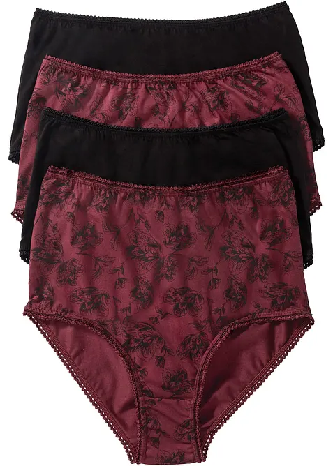 Vysoké kalhotky s organickou bavlnou (4 ks v balení), bonprix