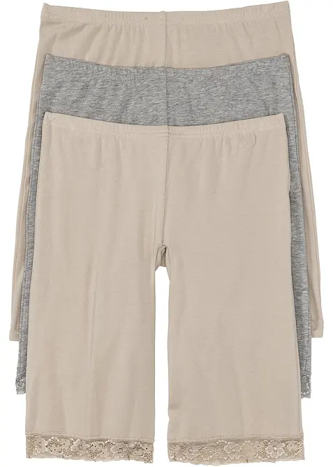 Dlouhé spodní kalhotky z měkkého materiálu  ve výhodném balení, bonprix