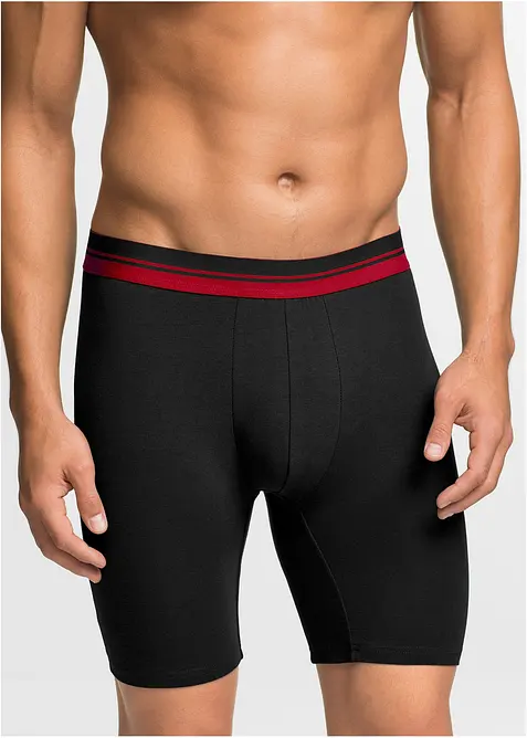 Dlouh&eacute; přil&eacute;hav&eacute; boxerky s bavlnou (2 ks v balen&iacute;), bonprix