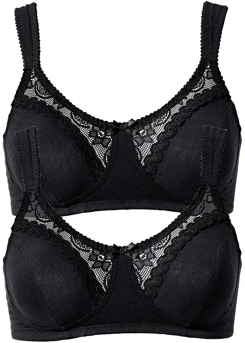 Podprsenka bez kostic, s organickou bavlnou (2 ks v balení), bonprix